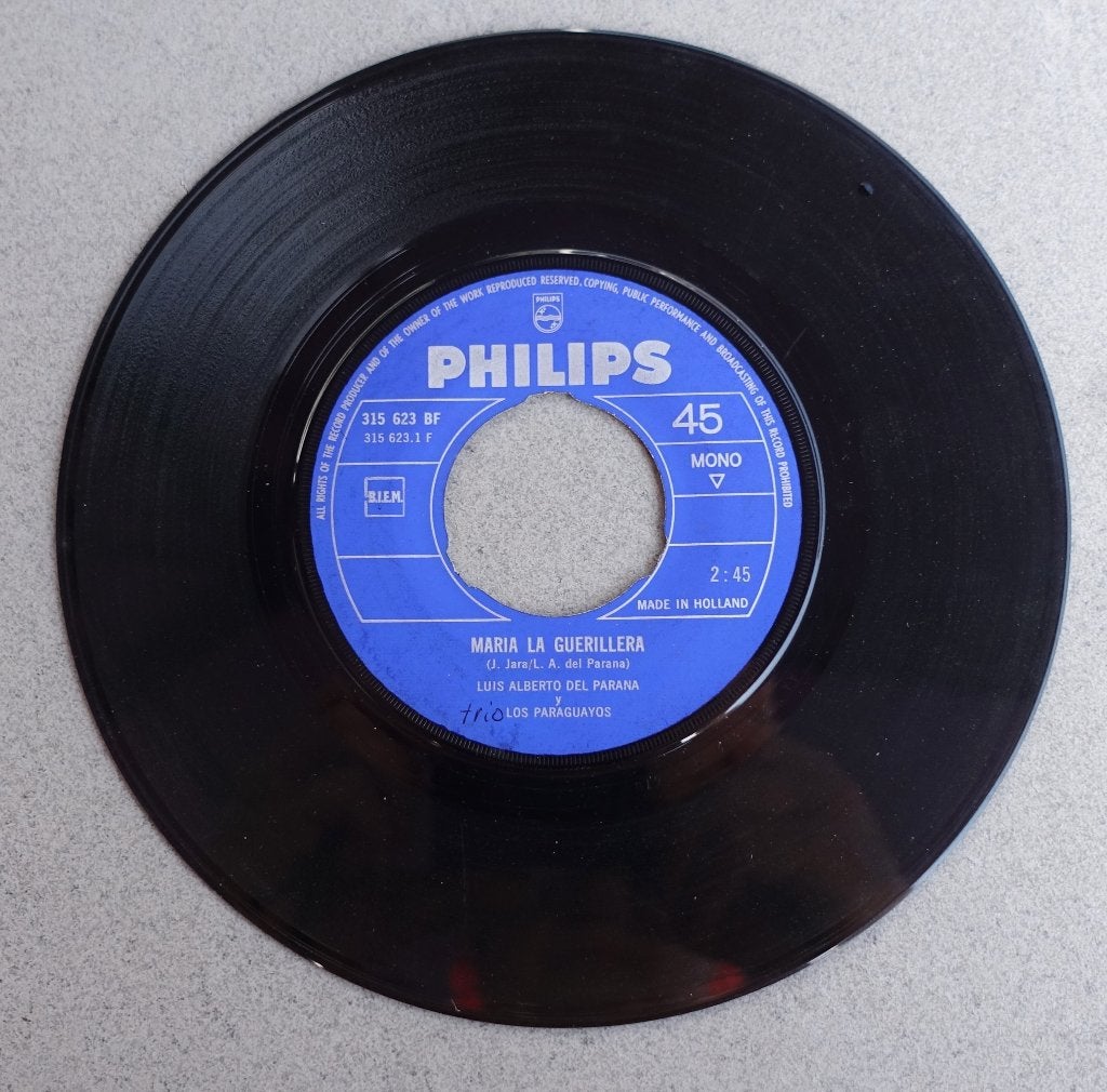 Luis Alberto Del Parana - maria la guerillera (7'' vinyl ), Latin en Salsa, Gebruikt, 7 inch, Ophalen of Verzenden