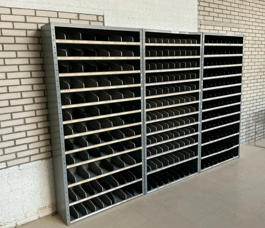Vakkenkast Schottenkast Magazijnkast Grijpkast Sorteerkast, Gebruikt, Metaal, 150 tot 200 cm, 25 tot 50 cm