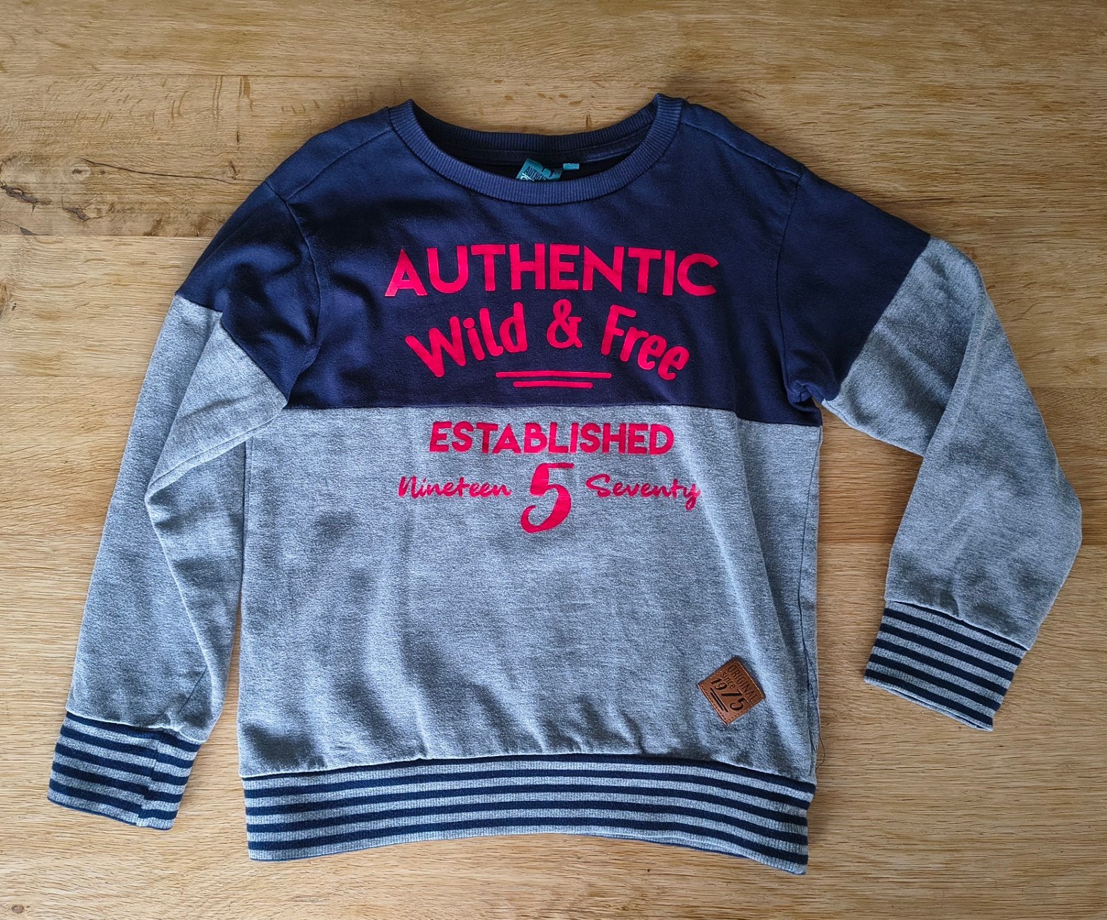 Stoere trui voor jongens - Authentic Wild & Free 116/122, Ophalen of Verzenden, Gebruikt, Onbekend, Jongen