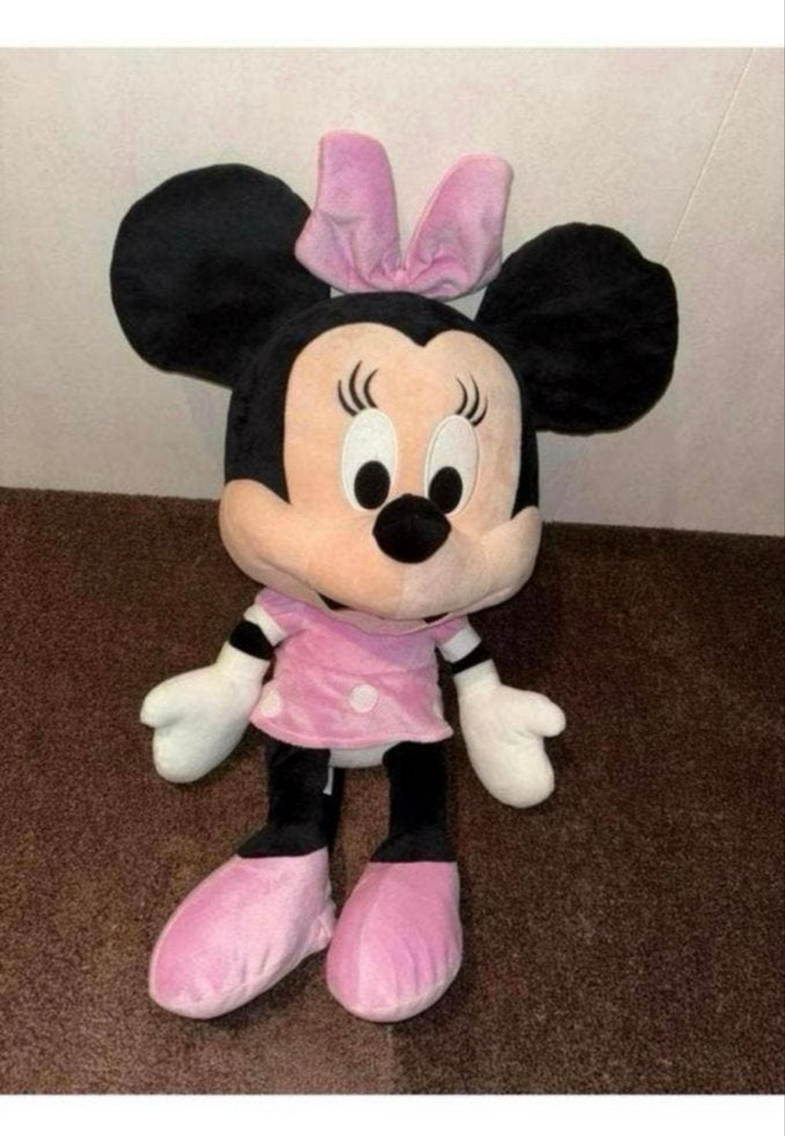 Grote Minnie Mouse knuffel - Disney store, Muis, Disney, Nieuw, Zwart