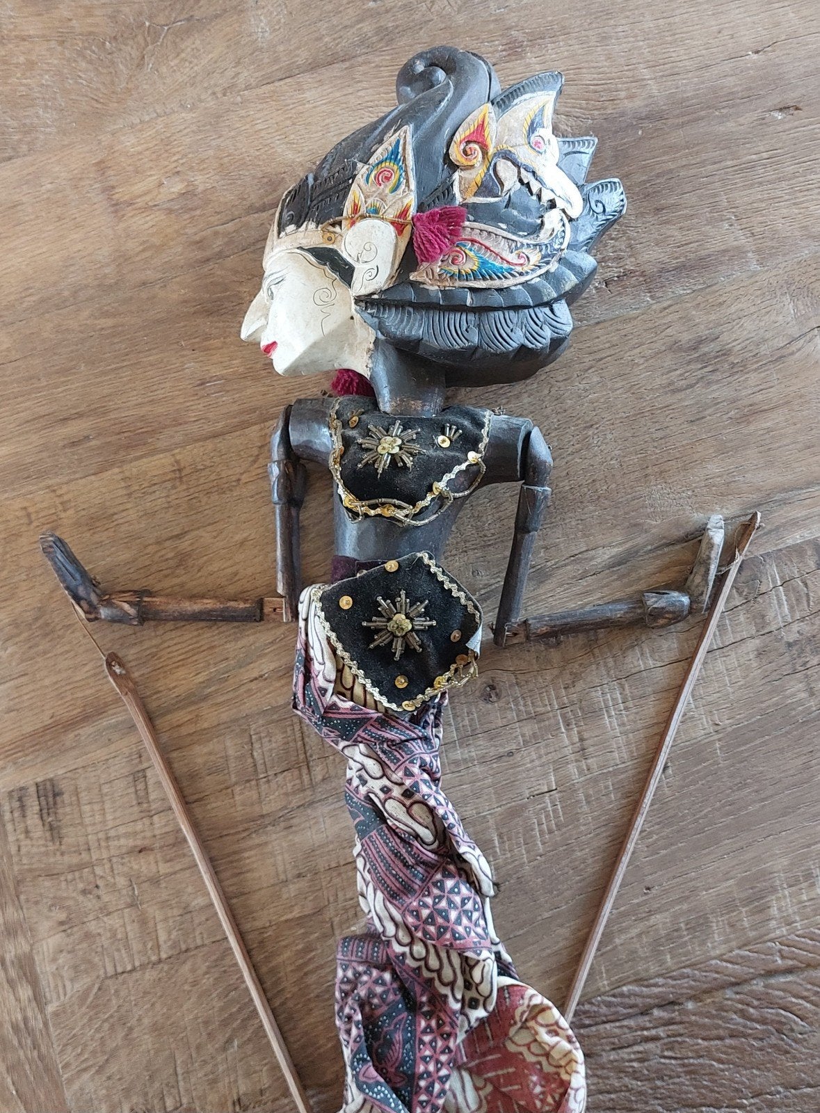 Vintage Wayang Golek Pop – Authentiek Indonesisch Handwerk (, Ophalen of Verzenden