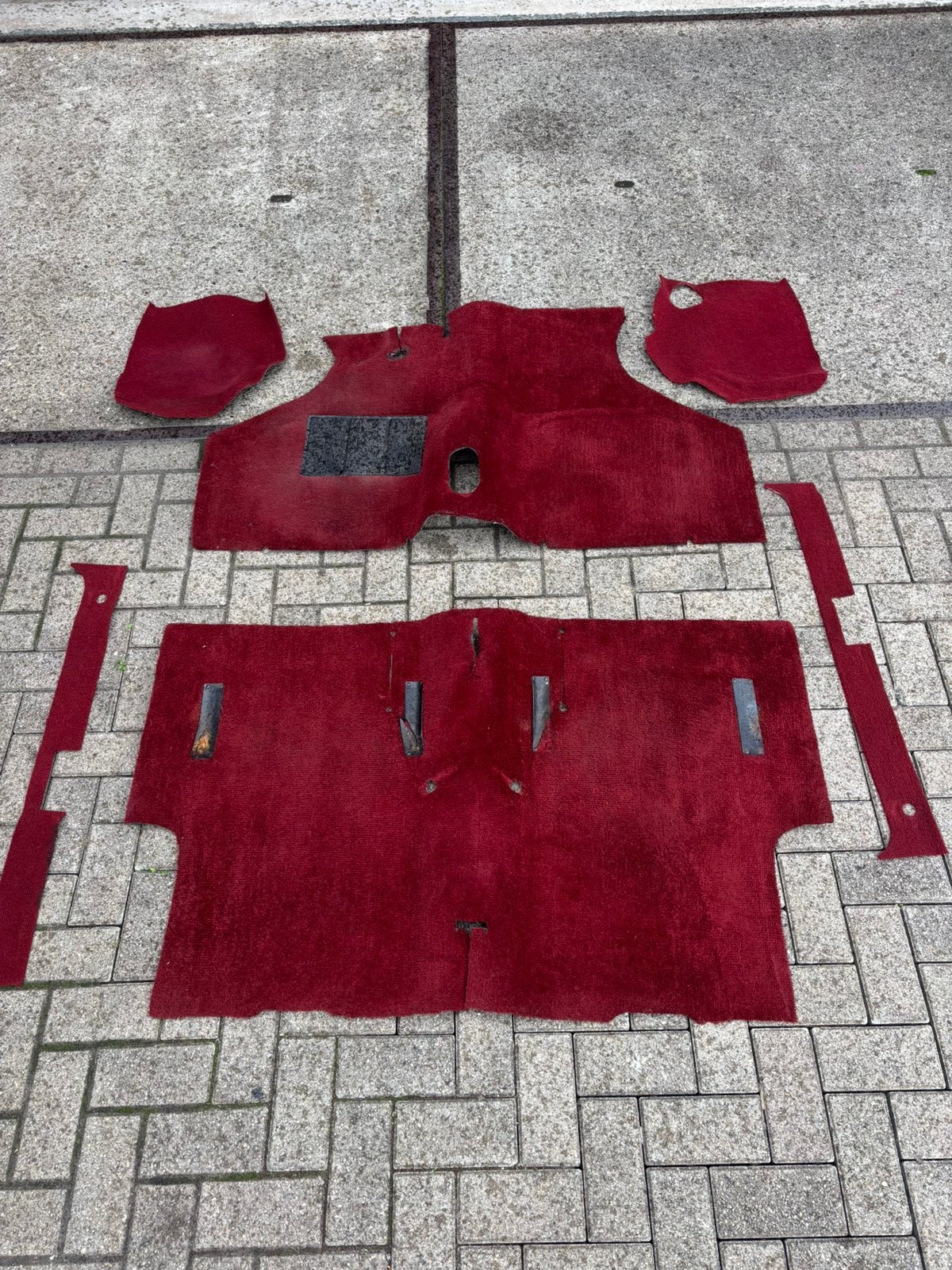 Tapijtset rood voor de Classic mini, Ophalen, Gebruikt, Mini