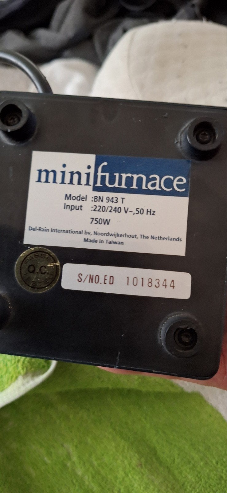 Mini Furnace BN 943 T - Compacte Kachel/Ventilator, Ophalen