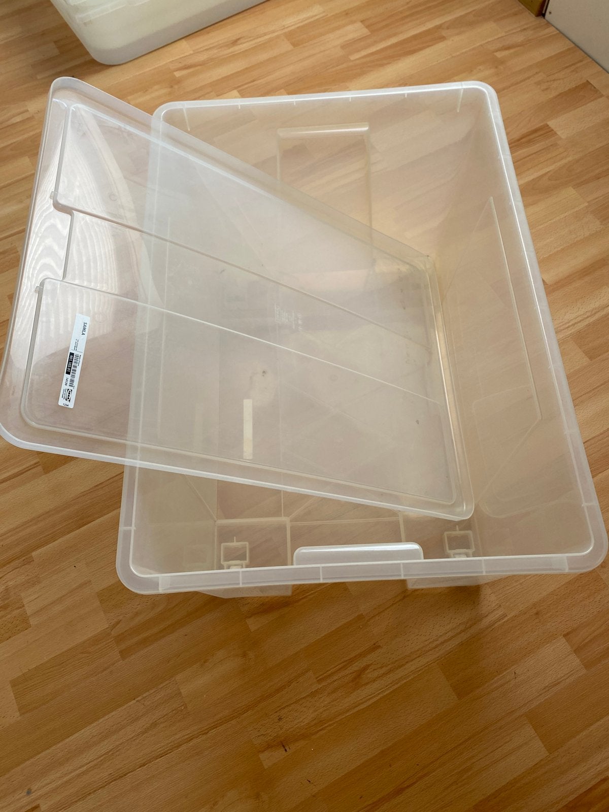 Grote plastic opbergbox met wieltjes. 79x57x42cm, Doe-het-zelf en Verbouw, Kratten en Dozen, Ophalen, Zo goed als nieuw, Doos