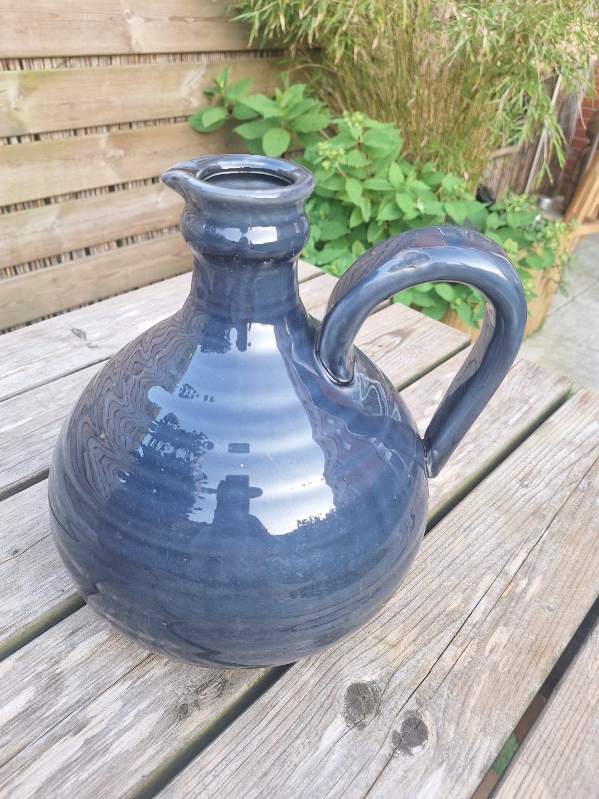 VT wonen vaas helder blauw groot, Ophalen, Zo goed als nieuw, Blauw