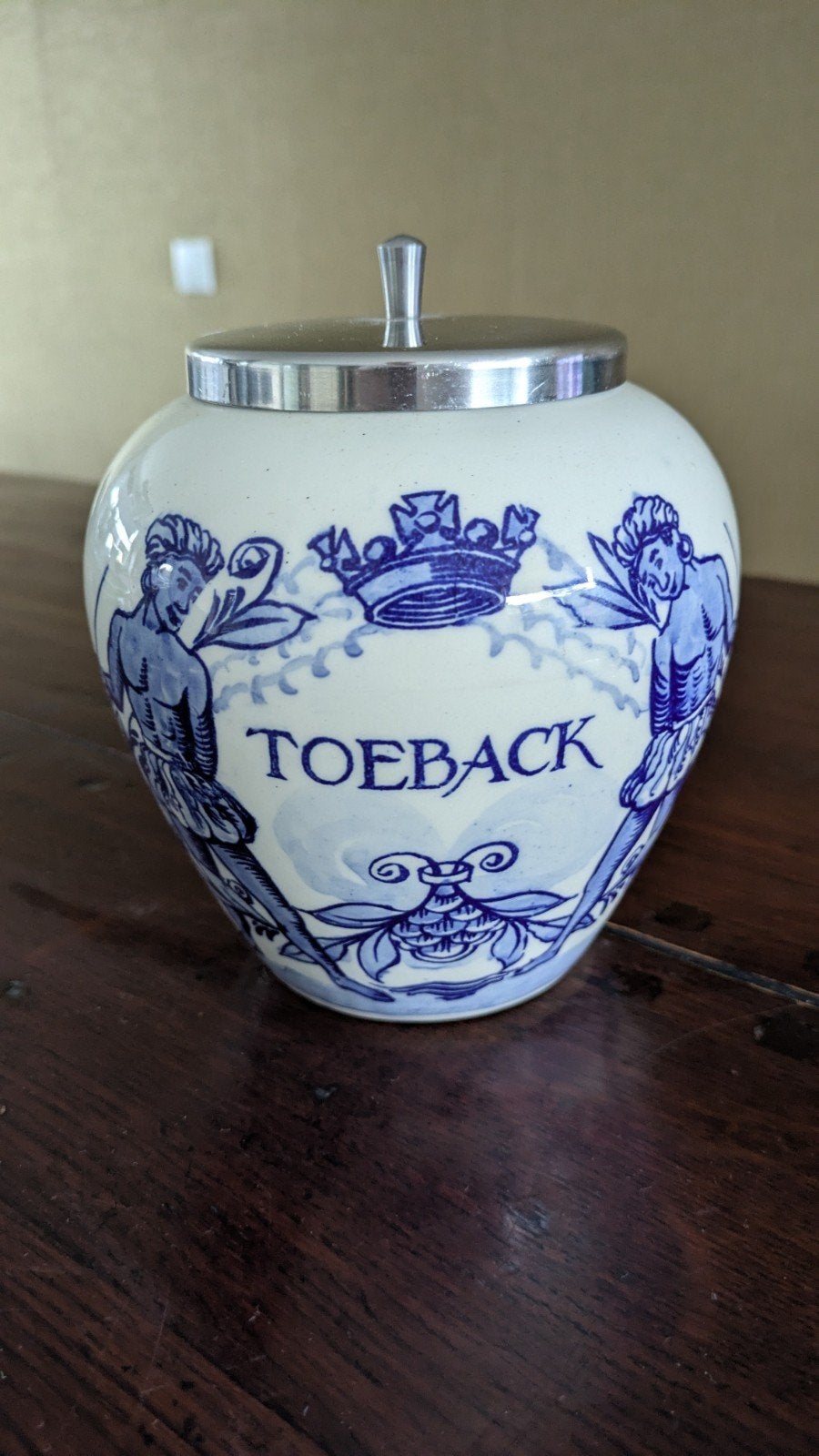 Antieke Goedewaagen Holland Tabakspot - Delfts Blauw, Ophalen of Verzenden