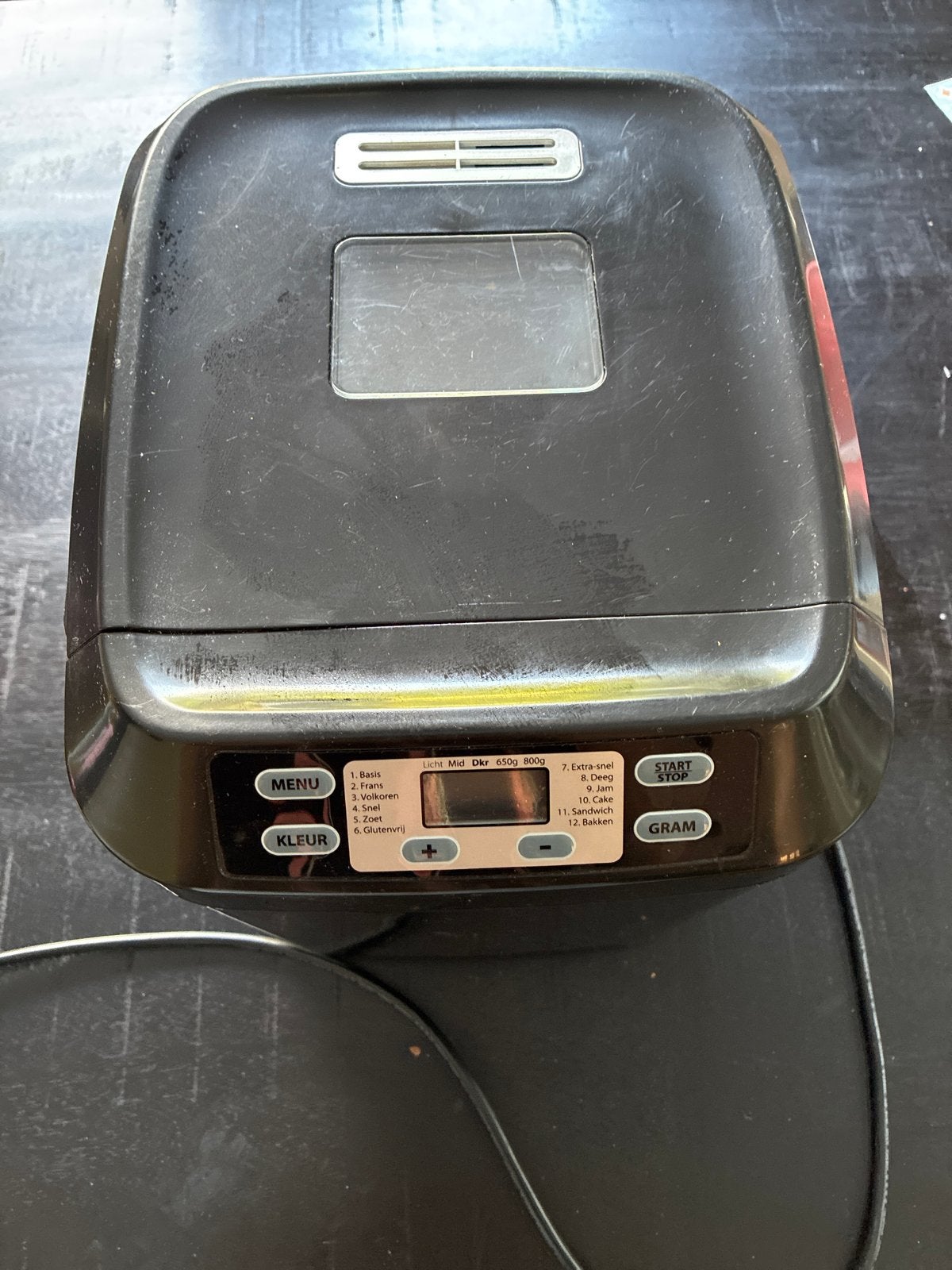Inventum BM55 Broodbakmachine - Zwart, Witgoed en Apparatuur, Met timer, Gebruikt, 800 tot 1200 gram deeg, Ophalen of Verzenden
