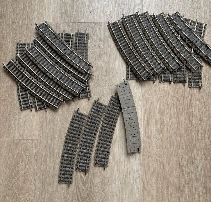 Fleischmann H0 Rails - 24 stuks 6131 Gebogen Rails, Gelijkstroom, Fleischmann, Rails, Ophalen of Verzenden