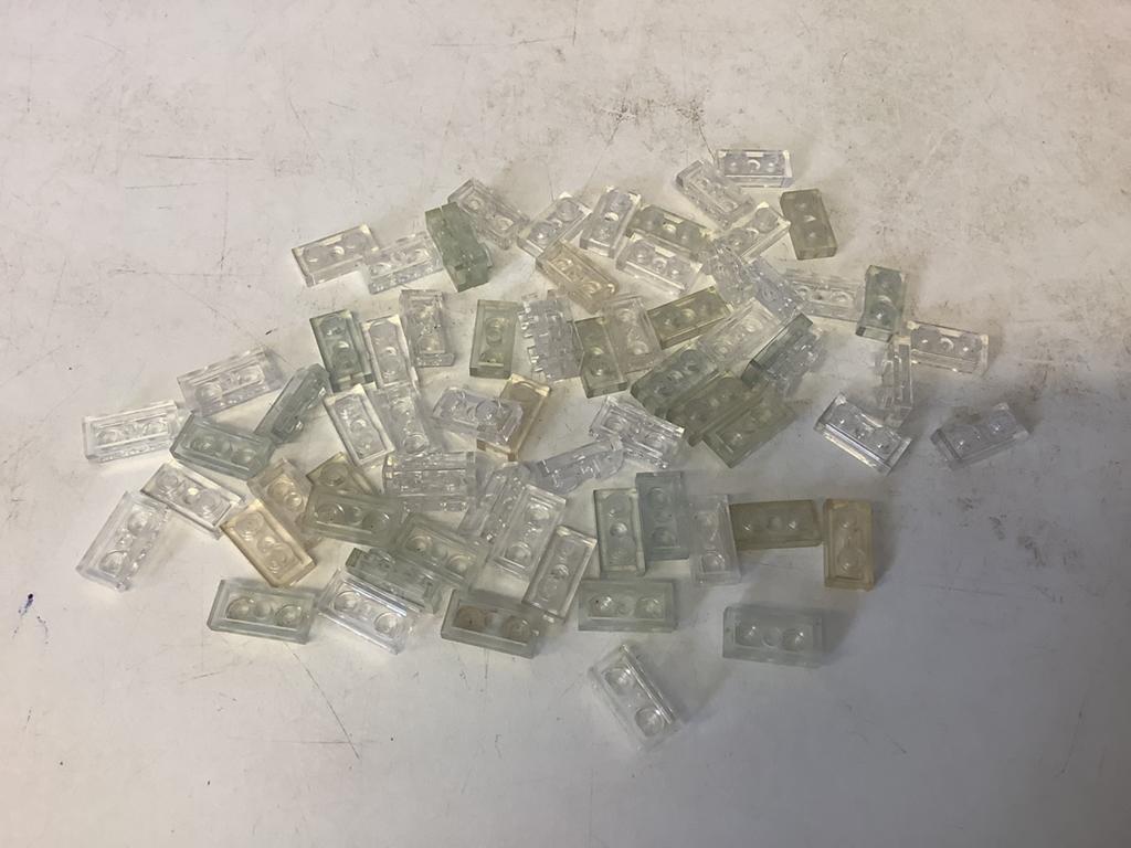 Lego plaat 1x2 transparant, Ophalen of Verzenden, Gebruikt, Losse stenen, Lego