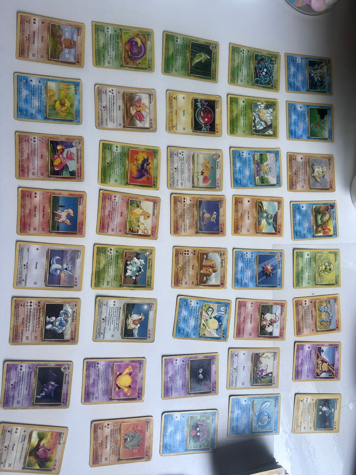 Pokémon kaarten collectie (1e edition) - Vintage (Jaren '90), Ophalen of Verzenden, Gebruikt, Meerdere kaarten