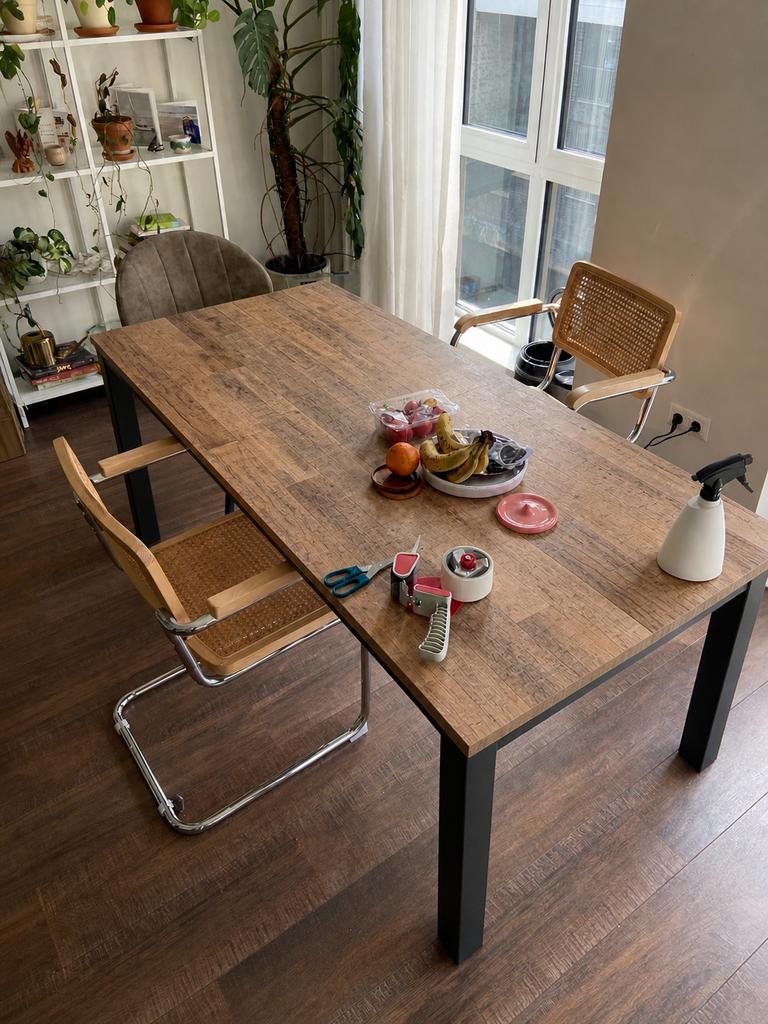 Lamulux Mumbai Eetkamertafel 90x190 - Modern & Robuust, Huis en Inrichting, Tafels | Eettafels, Ophalen, Overige materialen, Gebruikt