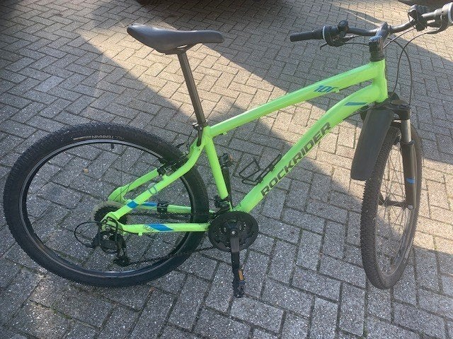 Rockrider mountainbike, Fietsen en Brommers, Gebruikt, Hardtail, Velgrem, 49 tot 53 cm
