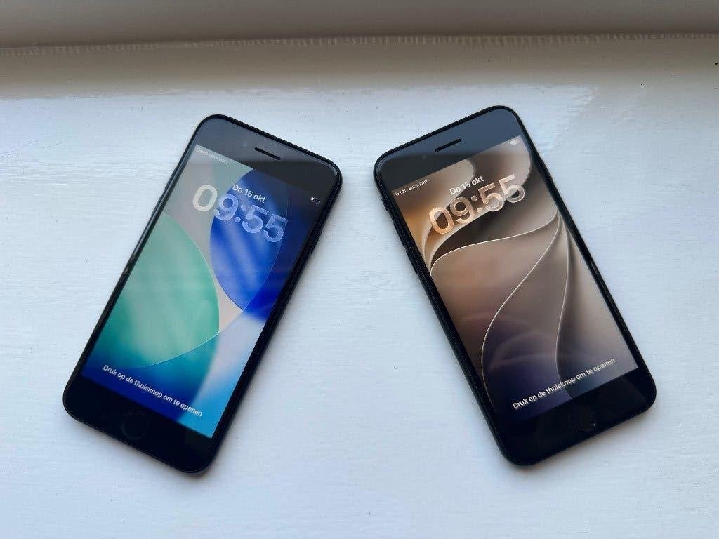 Apple iPhone SE 3 (2022) Zwart 64gb 2x goede staat!!!, Zwart, Ophalen of Verzenden, Zo goed als nieuw, 64 GB
