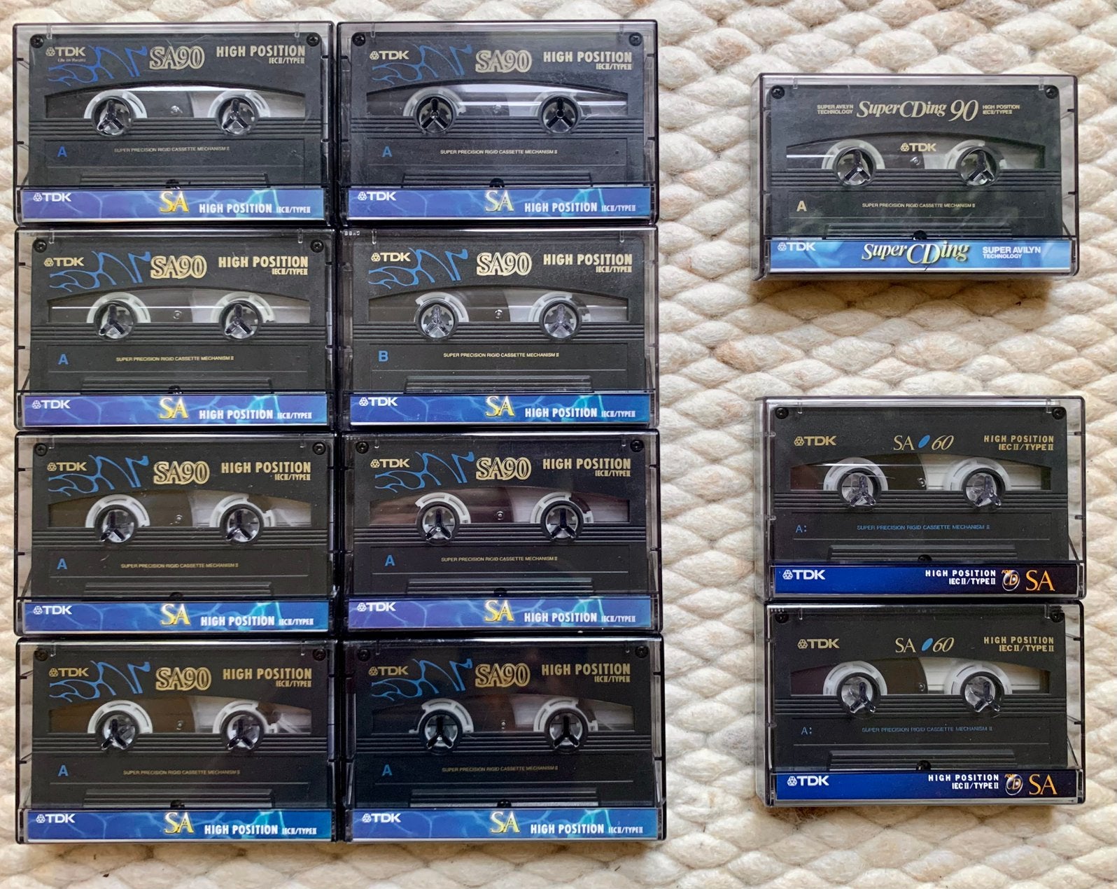 12x TDK SA90 SA60 CDing90 cassettebandjes SA 90 60 cassettes, Gebruikt, 2 t/m 25 bandjes, Ophalen of Verzenden, Voorbespeeld