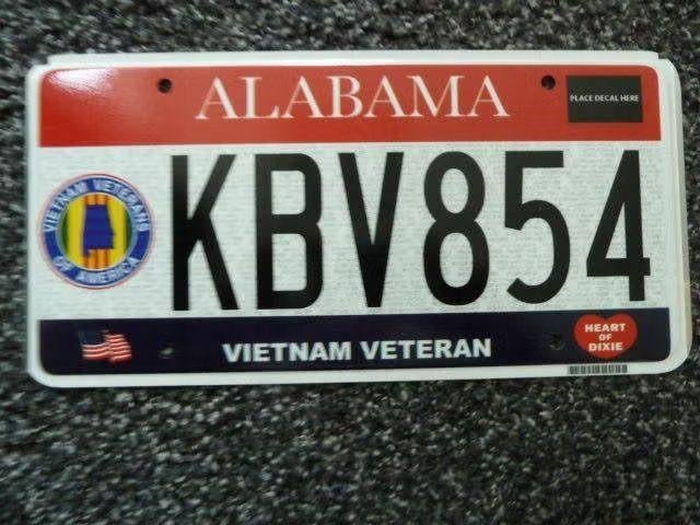 Kentekenplaat licenseplate Alabama Vietnam Veteran 1 USA, Verzamelen, Automerken, Motoren en Formule 1, Gebruikt, Auto's, Verzenden