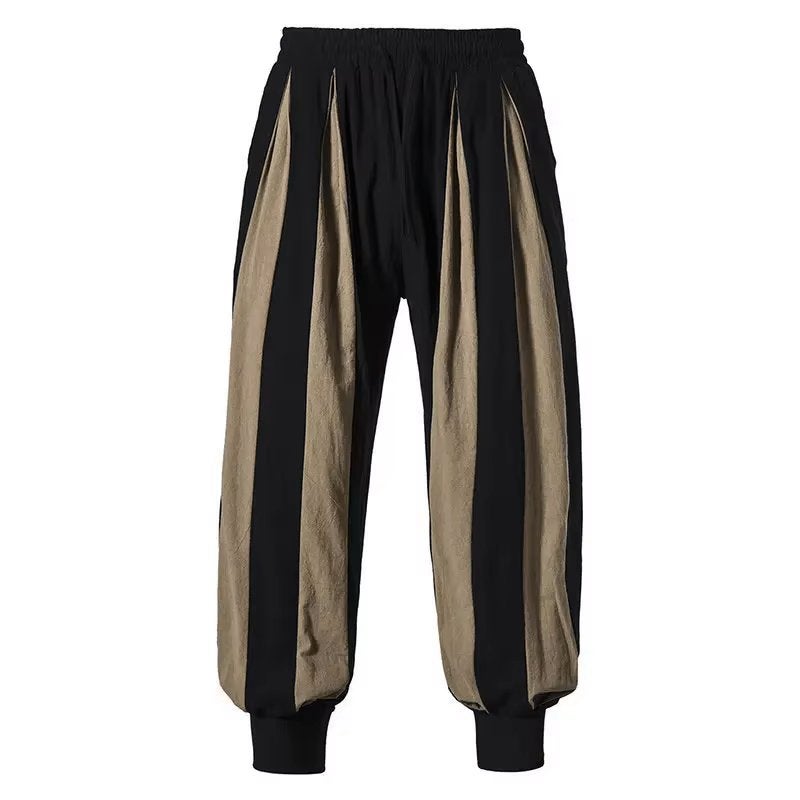 Middeleeuwse beige zwarte heren broek, Verzenden, Nieuw, Overige maten, Meerkleurig