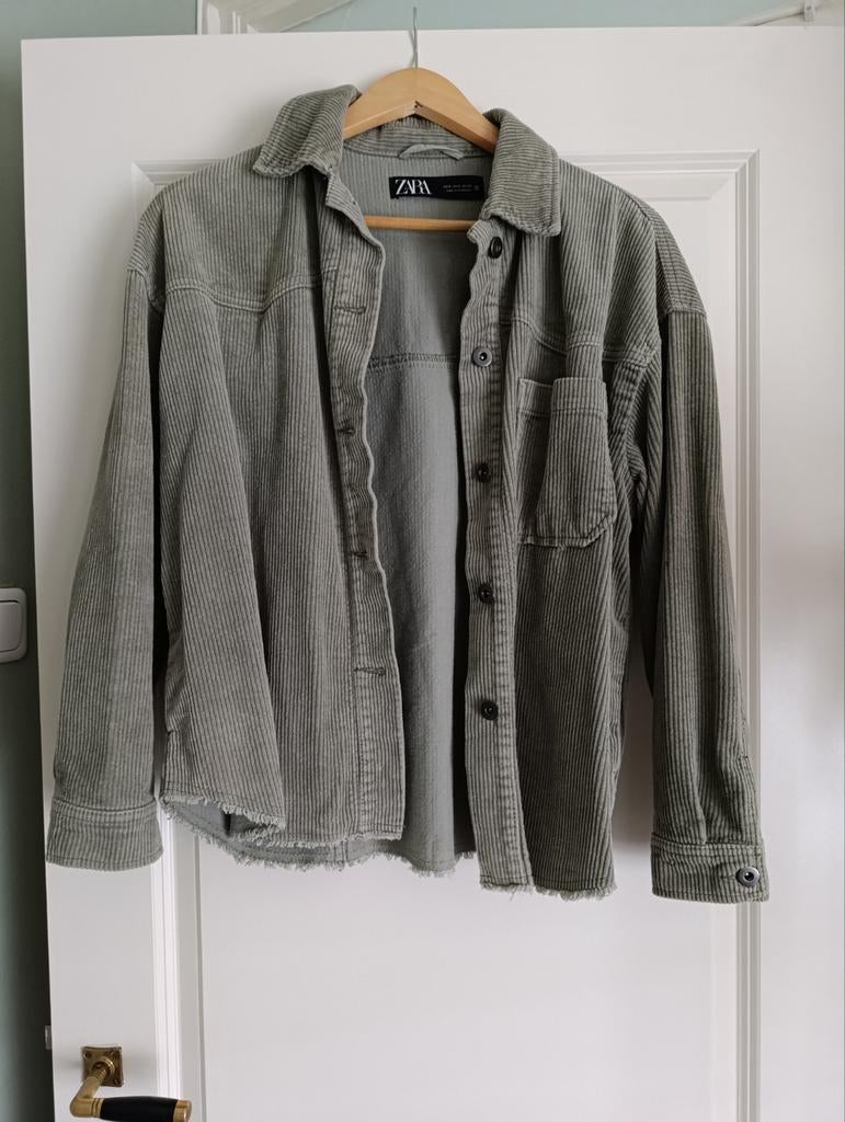 Zara corduroy shacket groen rib jasje oversized  maat S, Kleding | Dames, Zara, Nieuw, Ophalen of Verzenden, Maat 36 (S)