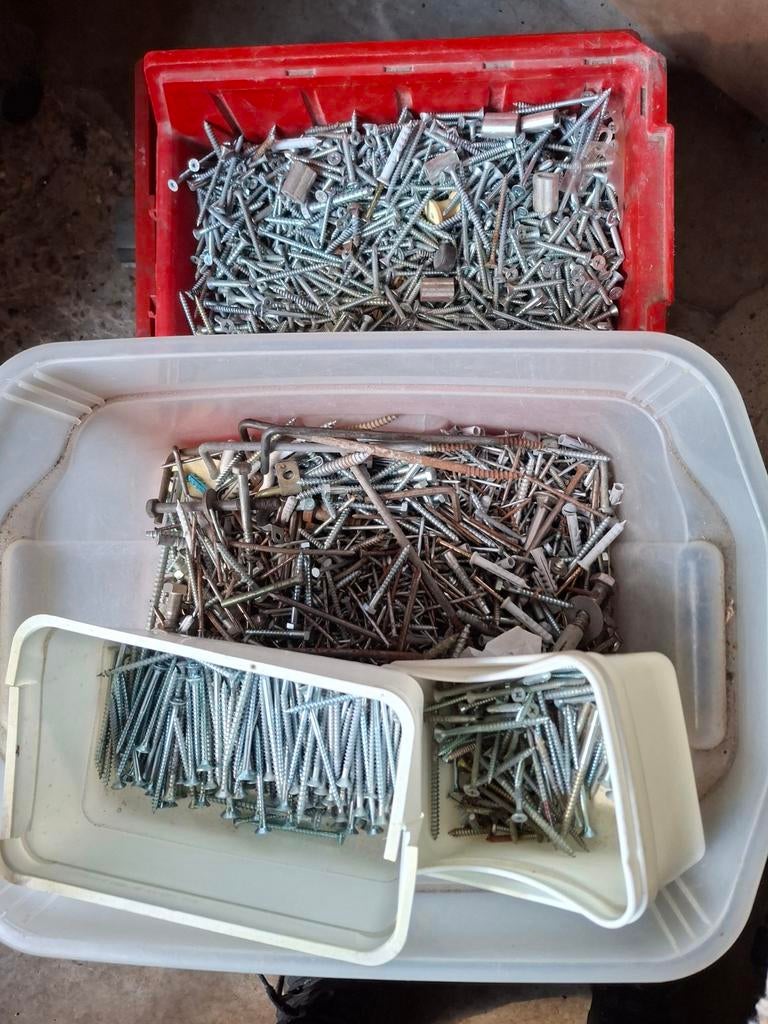 Grote partij schroeven, spijkers en pluggen, Ophalen, Gebruikt, 50 tot 100 mm, Overige typen
