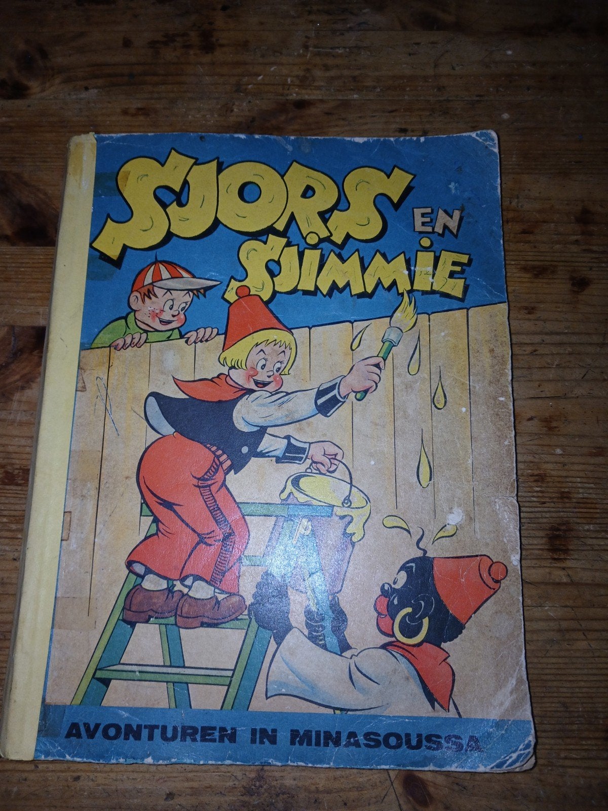 Vintage stripboek Sjors en Sjimmie (1956) - Minasoussa, Verzenden, Gelezen, Lou Vierhout, tekeningen van Frans Piët.