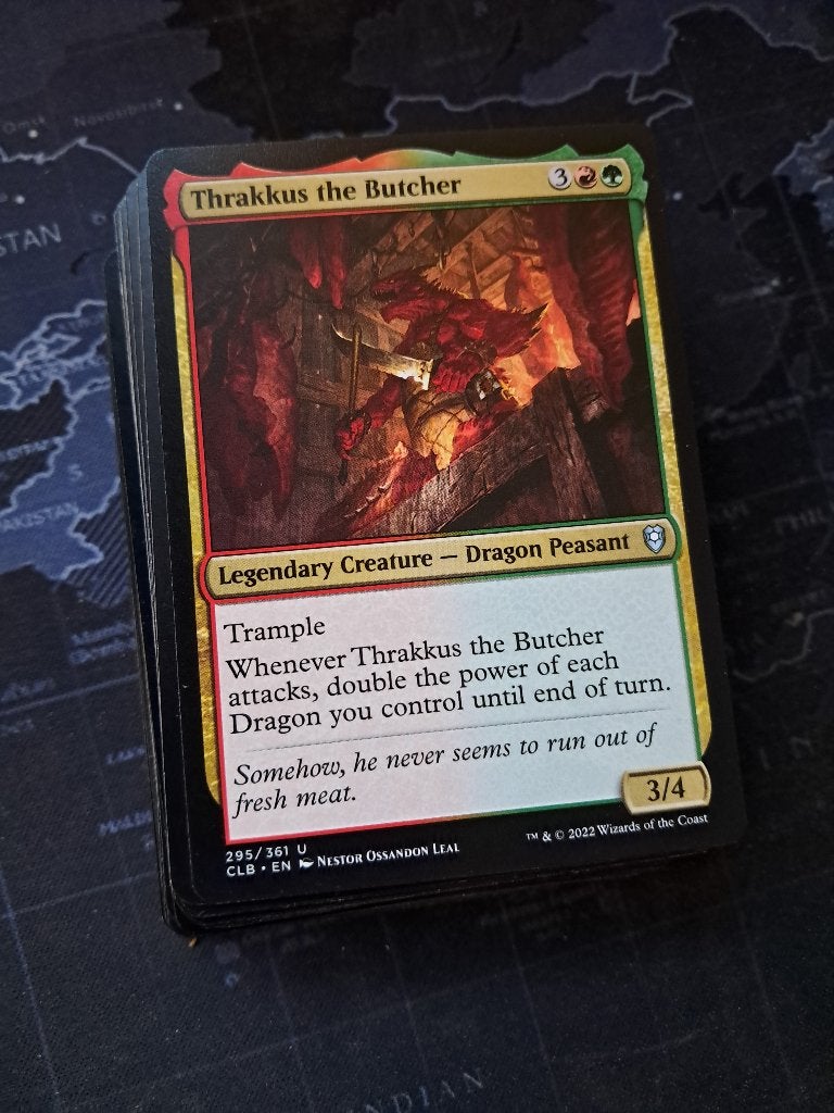 MTG Commander Budget Deck Thrakkus Dragons double power, Ophalen of Verzenden, Zo goed als nieuw, Speeldeck