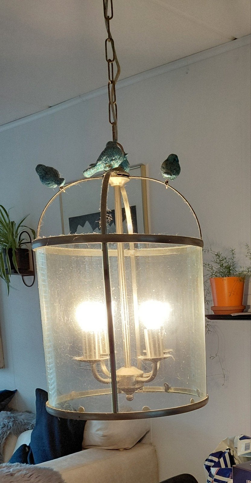 Lantaarn lamp met vier pitten, Ophalen