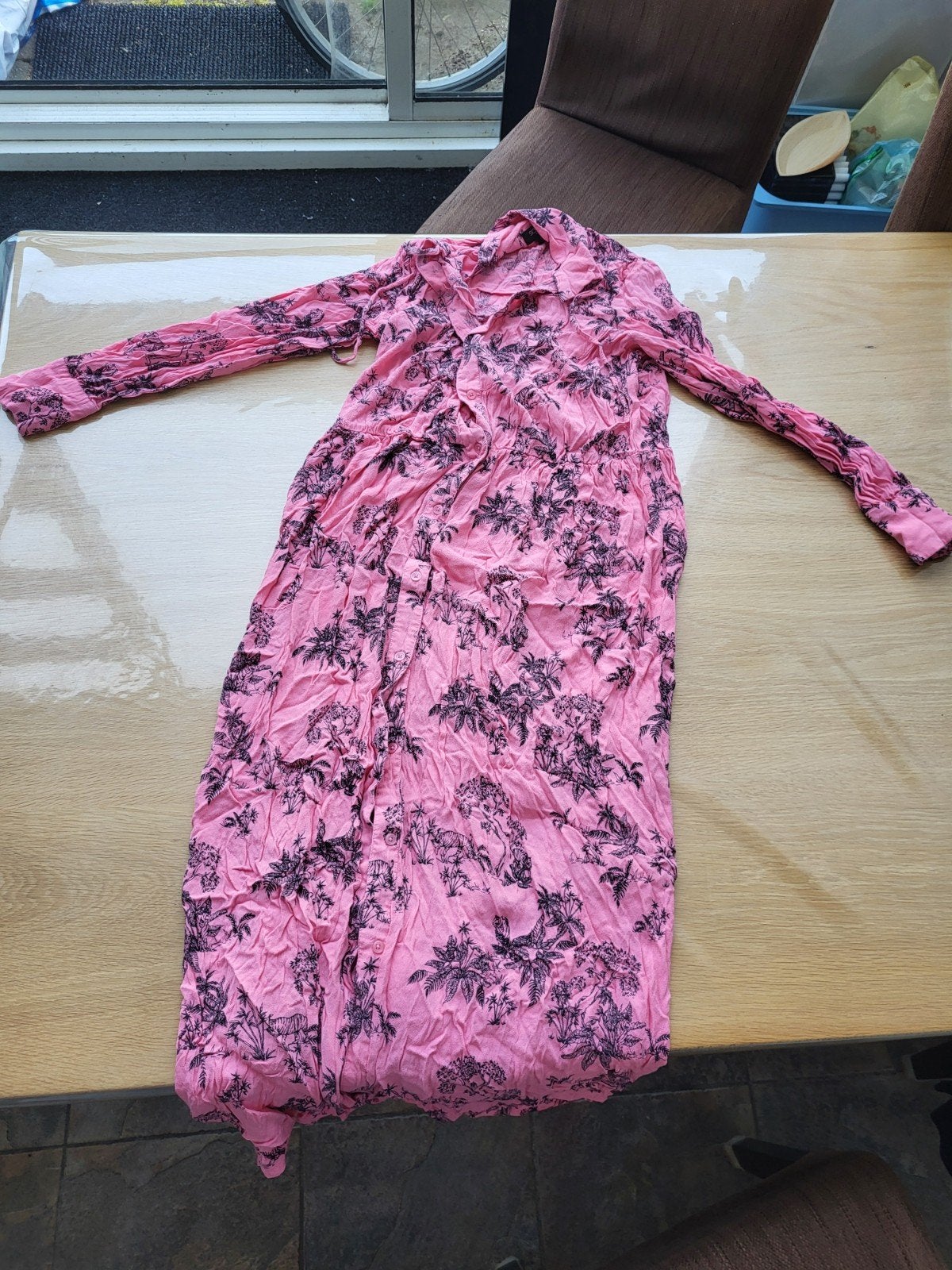 Soaked in Luxury roze jurk met palmboomprint, Soaked in Luxury, Ophalen of Verzenden, Roze, Maat 36 (S)
