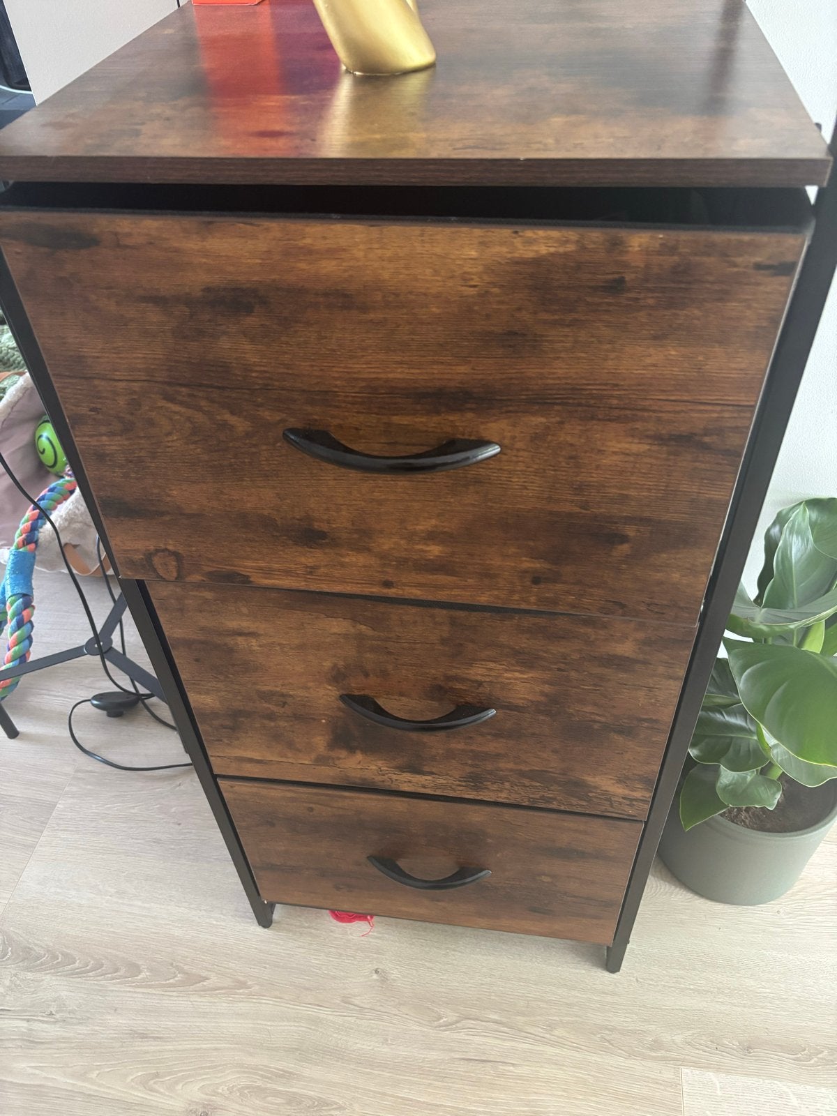 Industriële Kast met Laden en Open Vakken - Hout en Metaal, Ophalen, 50 tot 100 cm, Zo goed als nieuw, 3 of 4 laden