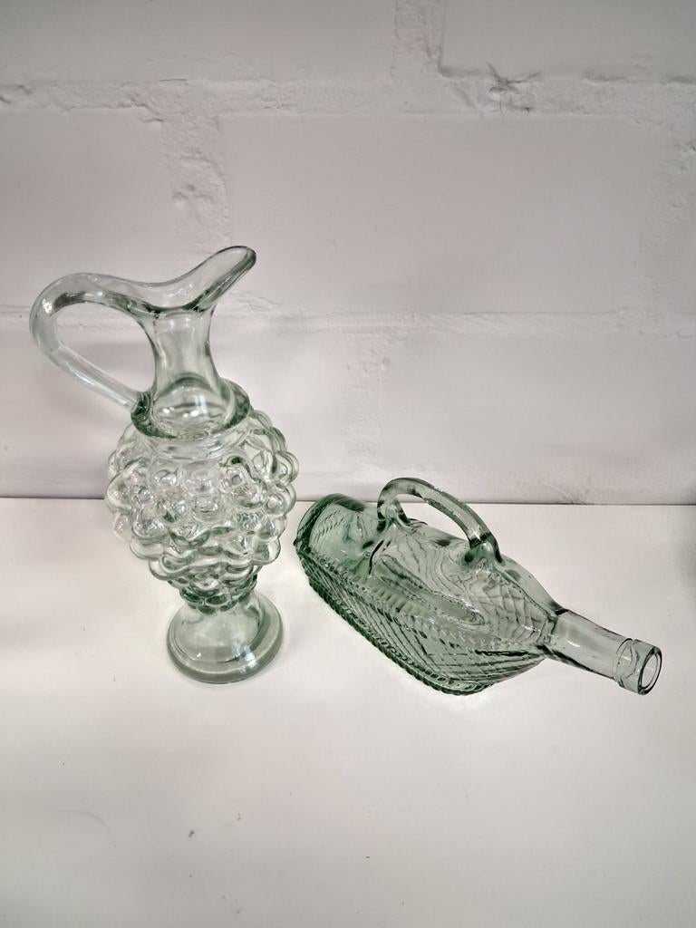 Karaf, 2 soorten glas., Ophalen of Verzenden