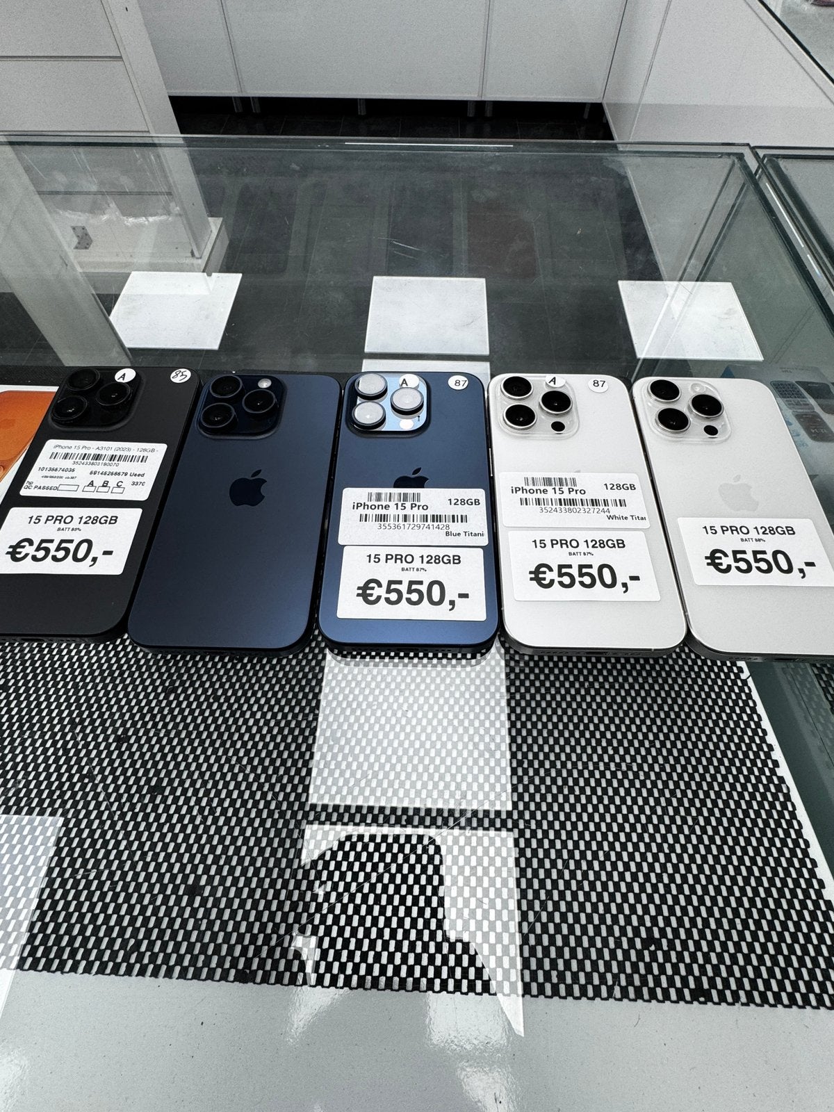 iPhone 15 Pro 128GB | Origineel | €550 Garantie, Telecommunicatie, Mobiele telefoons | Apple iPhone, 99 %, 128 GB, Blauw, Ophalen of Verzenden