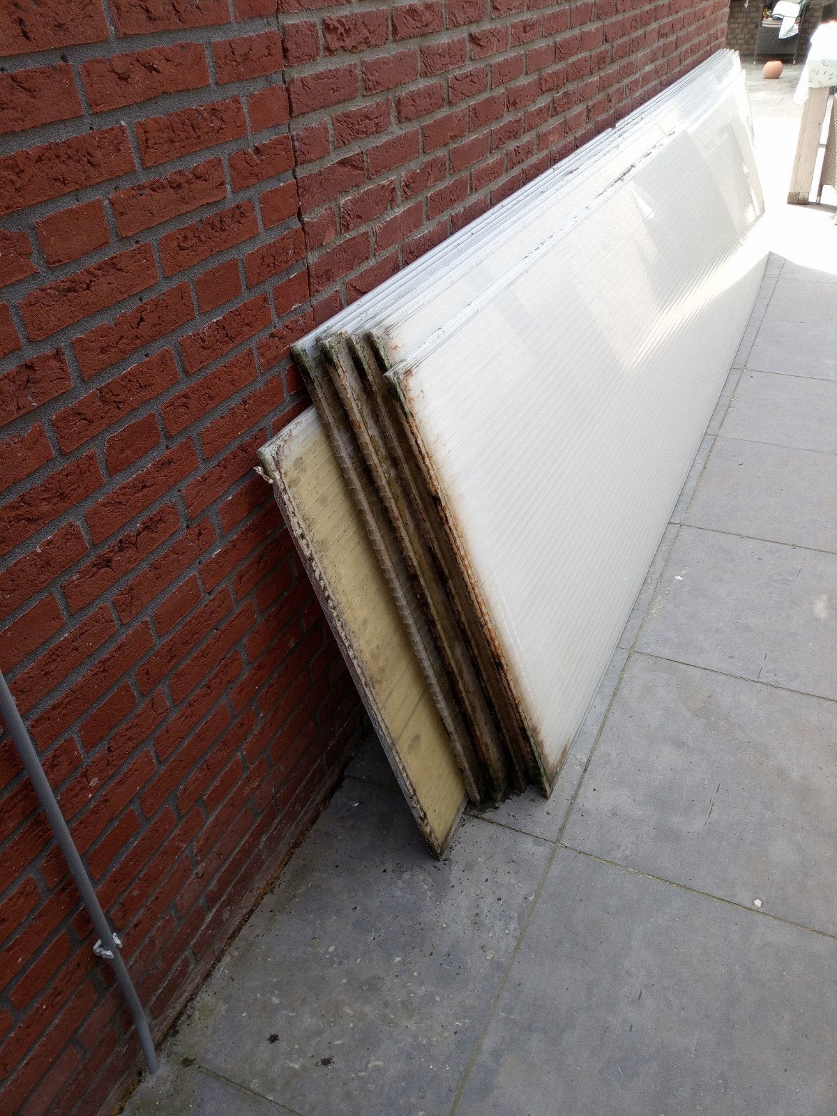 Gebruikte dakplaten voor overkapping of carport, Ophalen, Kunststof, Gebruikt, Overige kleuren