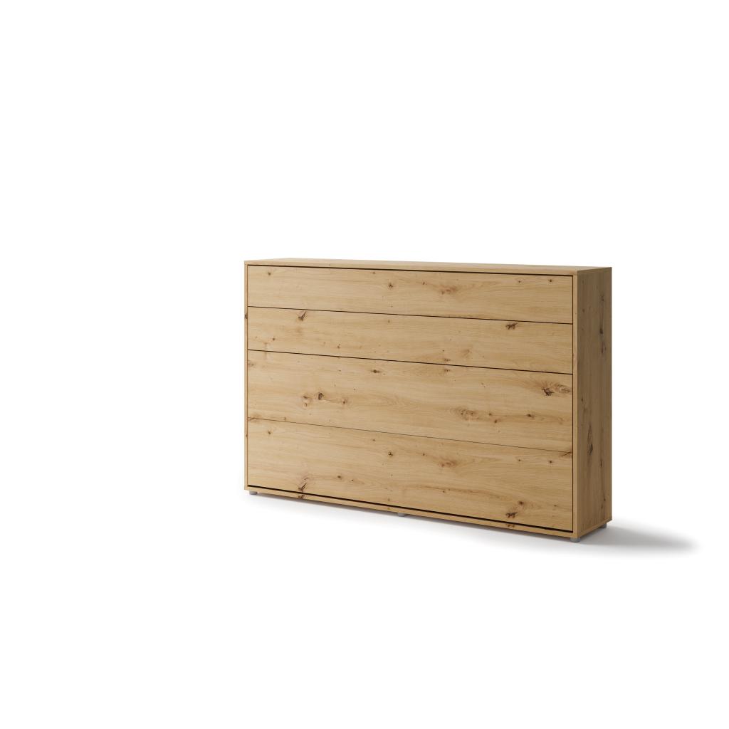 Concept opklapbed horizontaal - 120x200 - Eikenkleur, Niet ingevuld, Niet ingevuld, Niet ingevuld