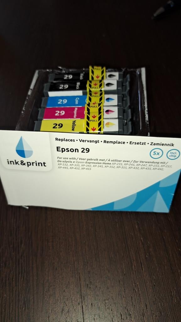 Inkt & Print Epson 29 Cartridges - 5-pack (Nieuw), Ophalen, Nieuw, Cartridge, Ink & Print