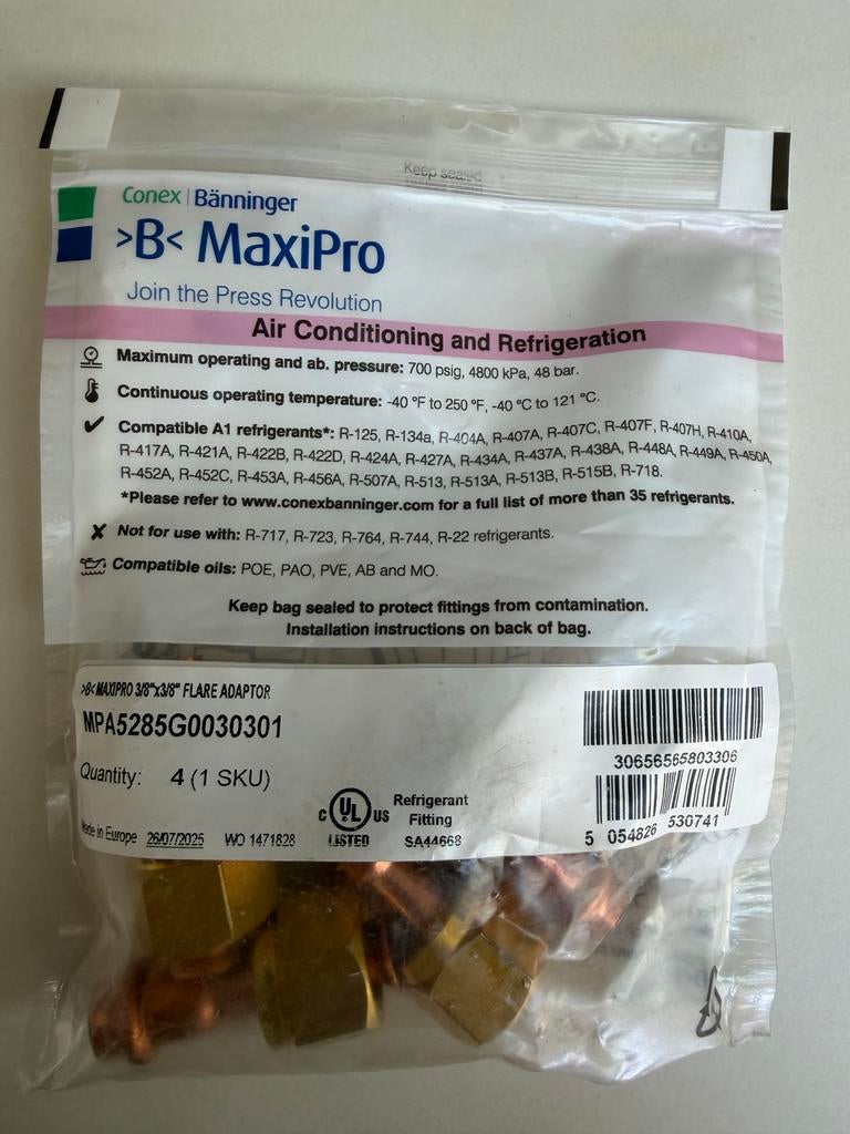 Maxipro Banninger Persfittingen - Diverse Maten, Ophalen, Nieuw
