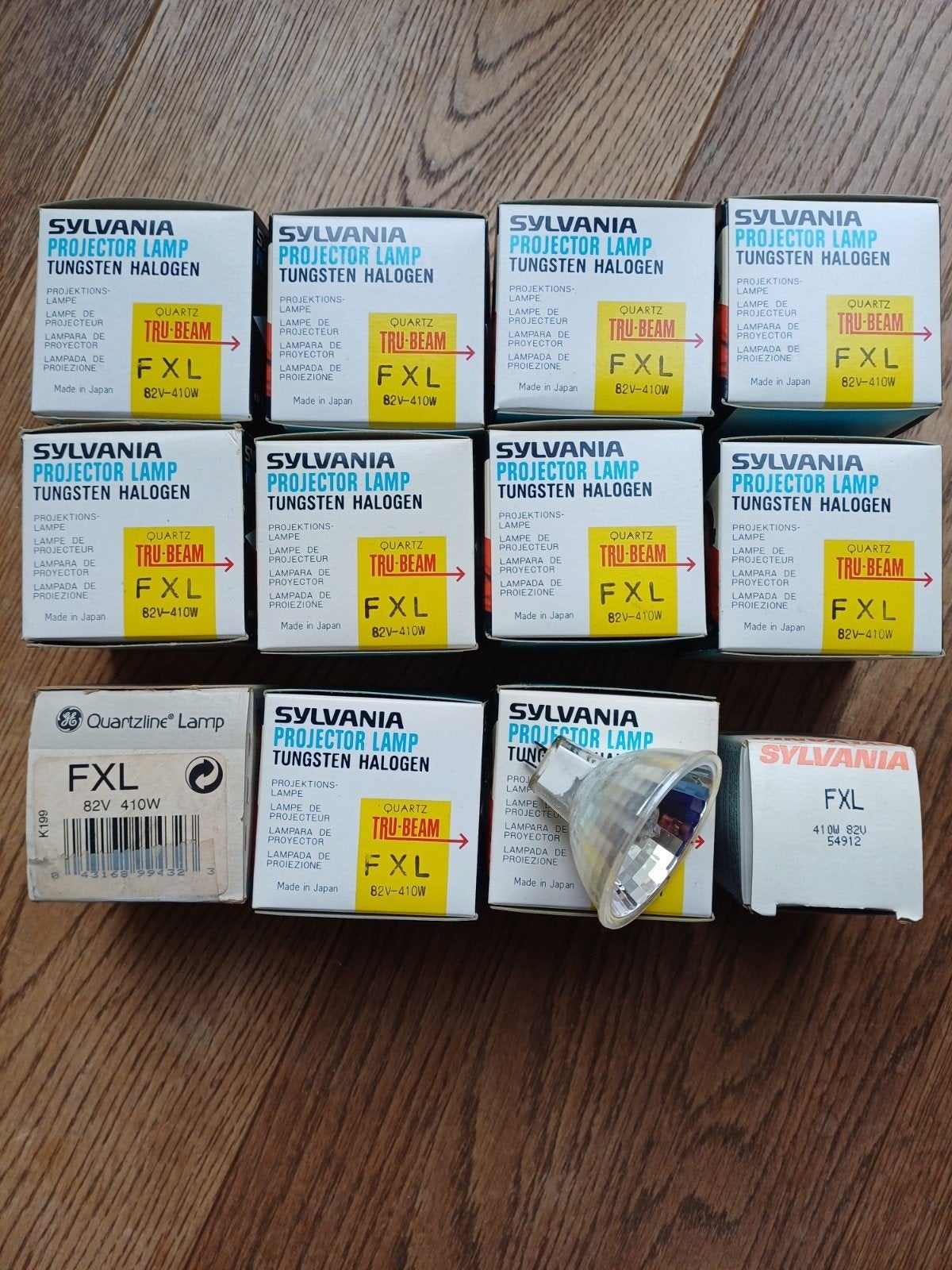 12x Projectorlamp FXL 82 Volt 410 Watt, Ophalen of Verzenden, Sylvania, Halogeenlamp