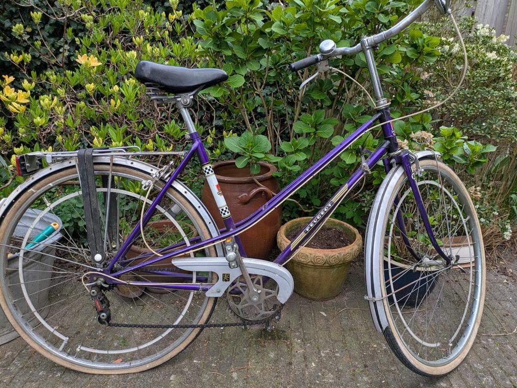 Peugeot Racefiets Vintage Fiets Jaren 70 Paars, Fietsen en Brommers, Fietsen | Dames | Sportfietsen en Toerfietsen, Gebruikt, Overige merken