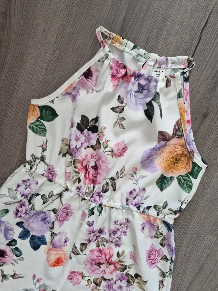 Shein floral jumpsuit, Verzenden, Zo goed als nieuw, Shein, Meisje
