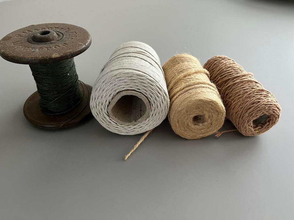 Set oude klossen, garens, touw, Ophalen of Verzenden