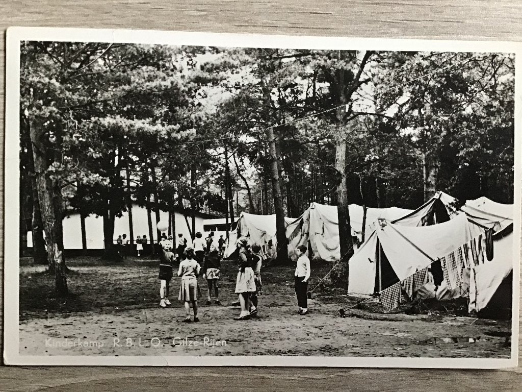 Oude ansichtkaart Kinderkamp R.B.L.O. Gilze Rijen 1959, Verzamelen, Ophalen of Verzenden, 1940 tot 1960, Gelopen, Noord-Brabant