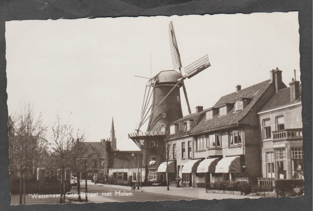 wassenaar s,gravenstraat met molen, Verzenden, 1960 tot 1980, Ongelopen, Zuid-Holland