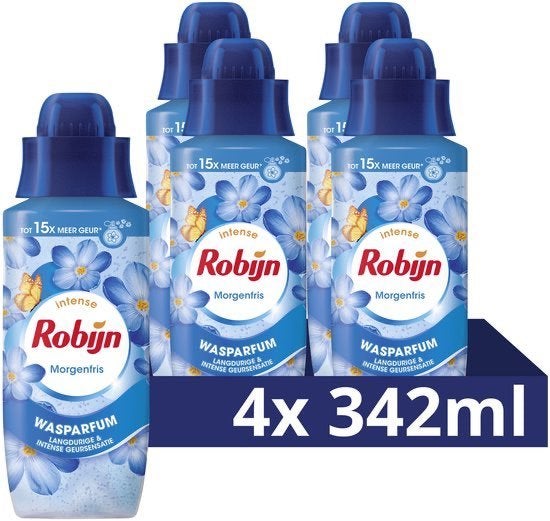 Robijn Intense Wasparfum - Morgenfris - 4 flessen x 342 ml