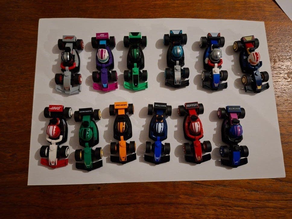 Lego mini F1 auto's mini mystery set COMPLEET, Lego, Inclusief instructies, Ophalen of Verzenden, Zo goed als nieuw