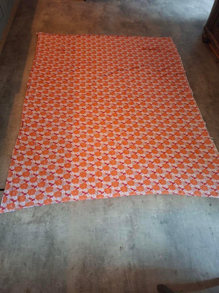 Grote lap vintage flanel stof, Ophalen of Verzenden, Gebruikt, Rechthoekig, 200 cm of meer