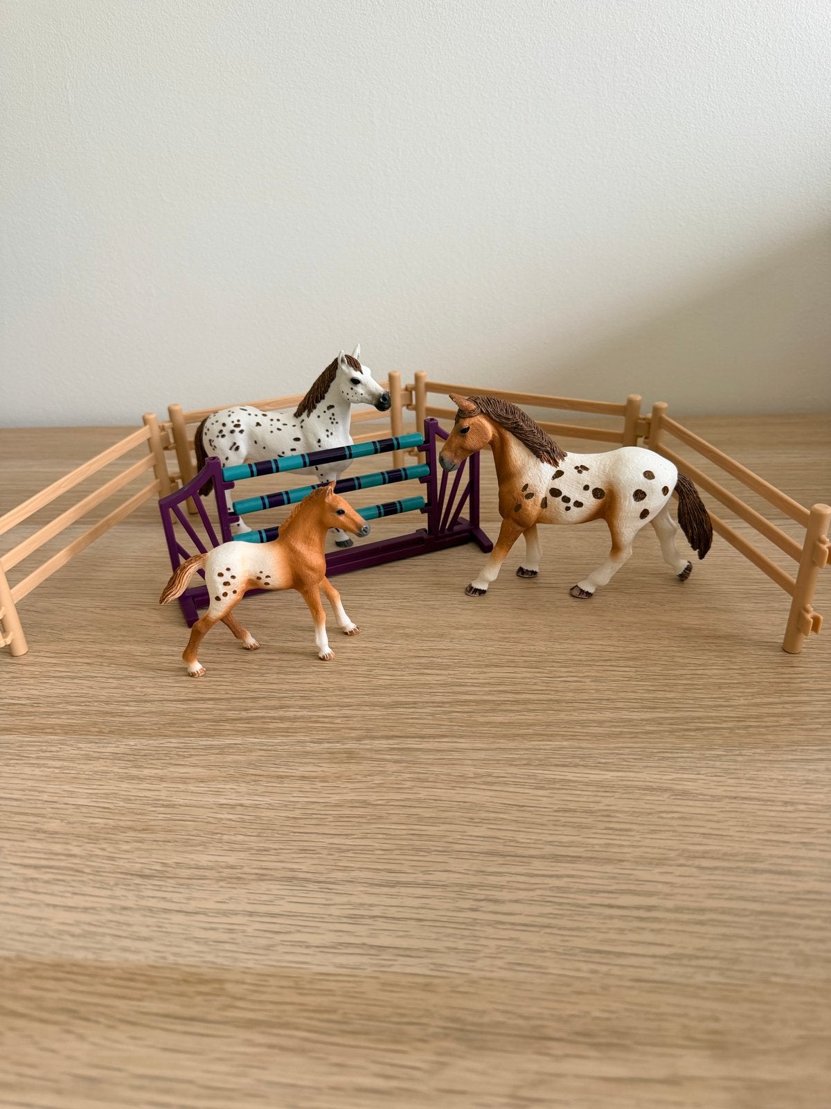 Schleich paarden en omheining set, Ophalen, Gebruikt