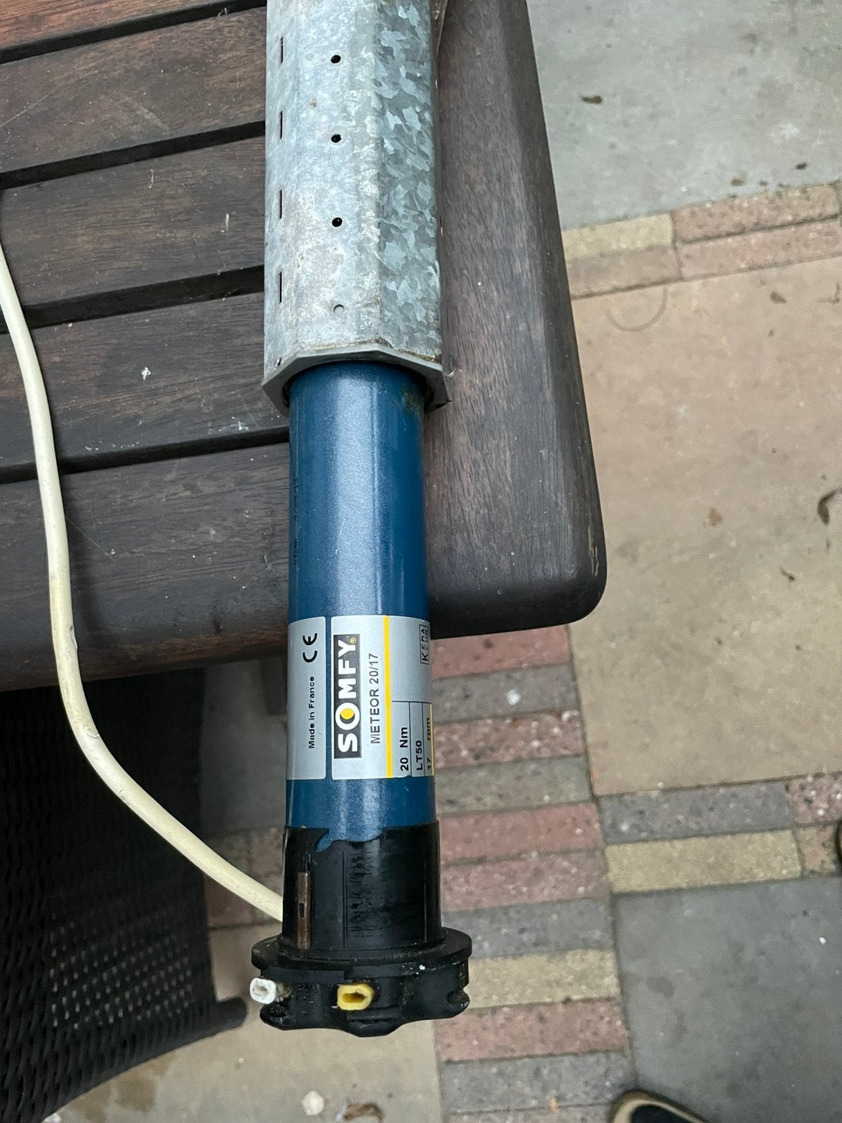 Somfy motor 3 stuks, Ophalen, Zo goed als nieuw, Wit, Minder dan 100 cm