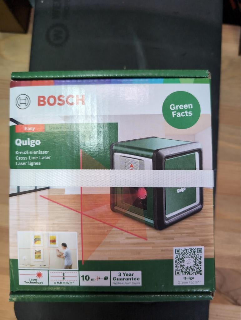 Bosch Quigo Kruislijnlaser - Nieuw in doos, Ophalen of Verzenden, Nieuw