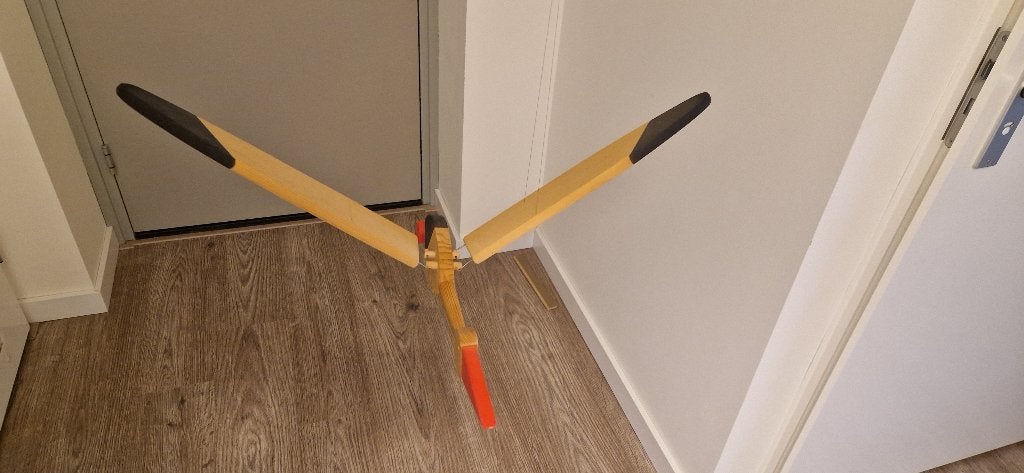 Houten Vliegende Ooievaar - Hangende Decoratie (Beweegt!), Ophalen, Gebruikt, Kraamcadeau