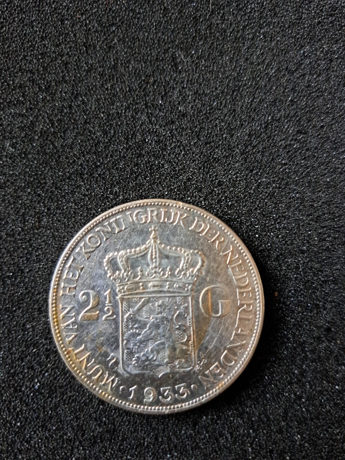 Zilveren 2½ Gulden Koningin Wilhelmina 1933, Postzegels en Munten, Munten | Nederland, Zilver, Ophalen of Verzenden, Koningin Wilhelmina