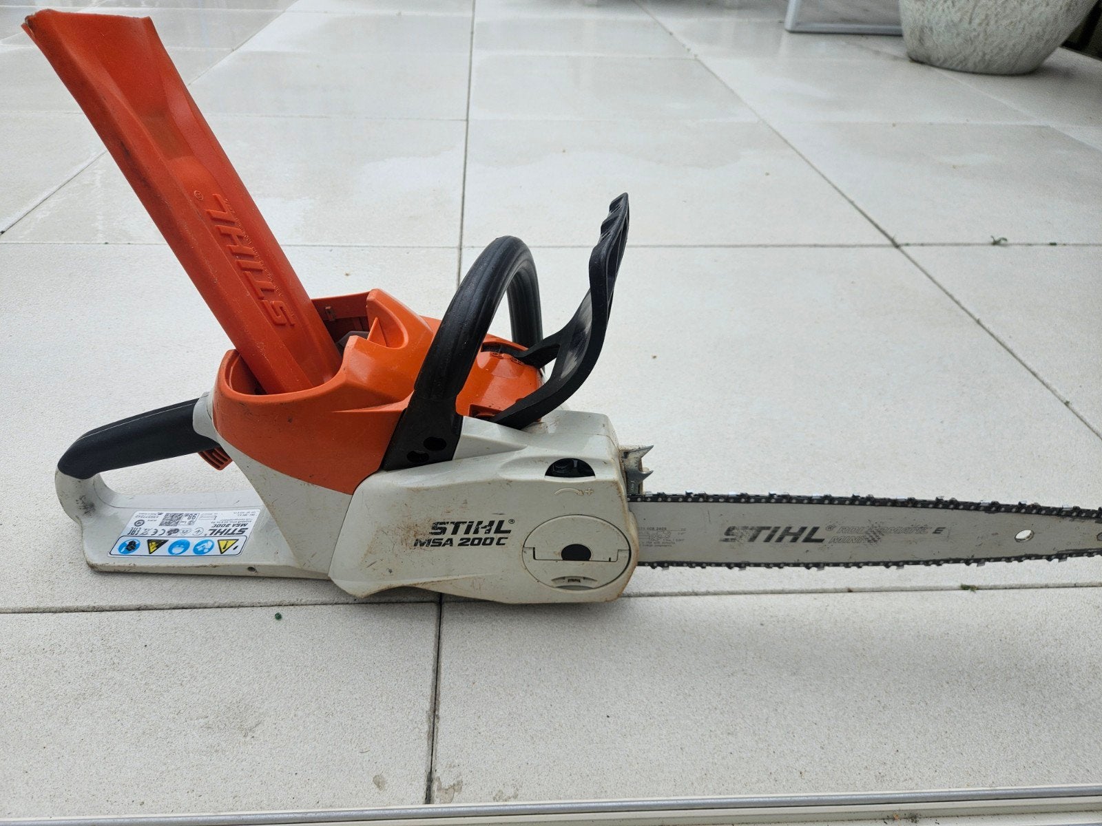 Stihl MSA 200C Accu Kettingzaag - Zo goed als nieuw, Ophalen, Stihl, 70 mm of meer, Kettingzaag