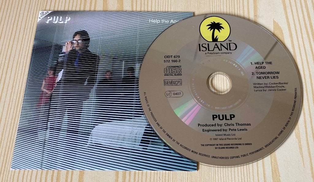 CD Single Pulp - Help The Aged (card, 2 Tracks), Ophalen, Zo goed als nieuw, Rock en Metal