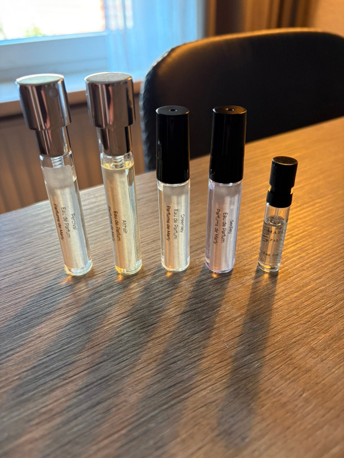 Parfums de Marly sample pakket, Verzamelen, Parfumverzamelingen, Zo goed als nieuw, Proef of Tester, Gevuld, Ophalen of Verzenden